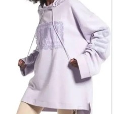 Felpa con cappuccio in pizzo