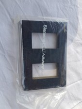 SIEMENS DELTA FUTURA - placca metallica 2 moduli separati colore ardesia