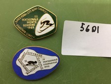 5601/5602 ANTICHE SPILLETTE SCI PENTAGONALE '69/'70 - CAMPIONATI BANCARI '70-'72