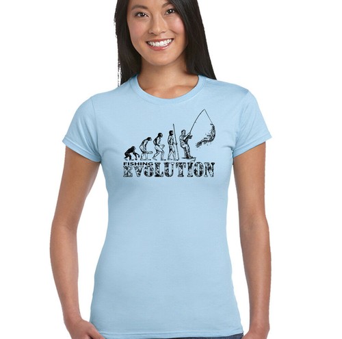 Shirt pesca evoluzione - evoluzione, donna