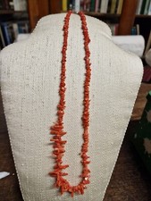 Collana Corallo rosso Lung. Cm. 56 vintage (V3) ^