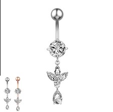 Piercing ombelico curvo in