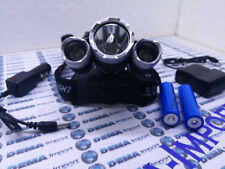 TORCIA LAMPADA RICARICABILE 3 LED FRONTALE 5000 LUMEN CREE T6 R5 RJ-3000 top