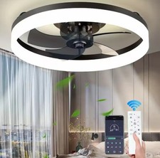 VENTILATORE DA SOFFITTO LAMPADARIO PLAFONIERA 50W DESIGN LUCE DIMMERABILE WIFI 
