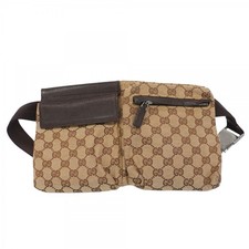 Gucci Gg borsa in tela marrone argento cerniera vintage autentica