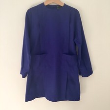 2 Grembiuli Divise Blu Bambino Scuola Made In Italy 5-6 anni Tg 65