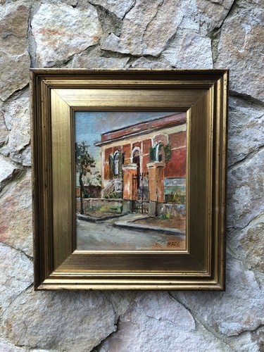 Quadro villa dipinto a - dipinto, olio