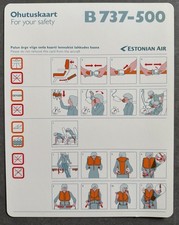 Scheda di sicurezza | Estonian Air | Boeing 737-500