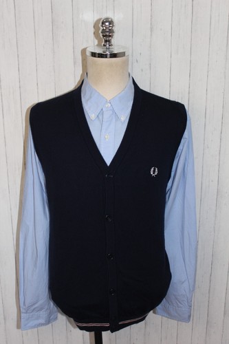 Gilet uomo fred perry lana - uomo,