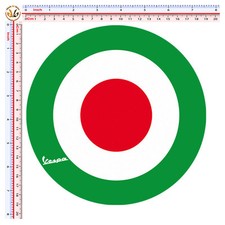 Adesivi Vespa italia tondo scontornato sticker pvc italian flag tuning 1 pz.