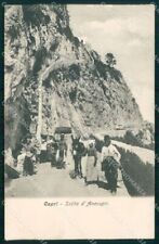 Napoli Capri Salita Anacapri Scala Antica cartolina MX1077