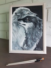 Quadro lupo animale arte