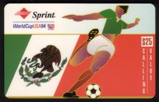 €25. Calcio: Coppa Del Mondo 1994: Messico SPECIMEN Ritirato Carta Telefonica