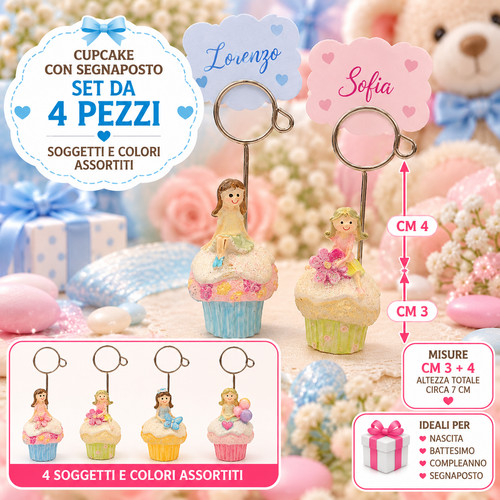 Set pezzi cupcake bimba - set,