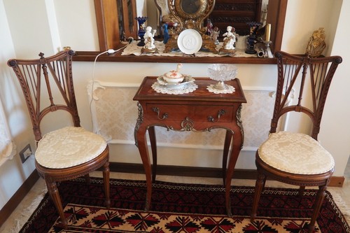 Coppia sedie antiche stile - sedie,