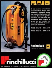 Autorespiratore Raid Technisub/Dentifricio Tau-Marin. Advertising 1974