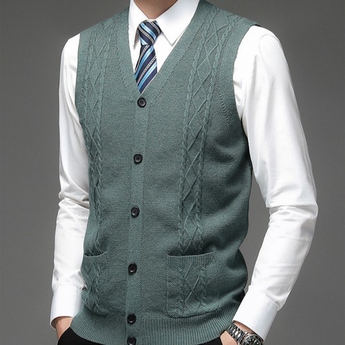 Uomo cavo maglia gilet - uomo,