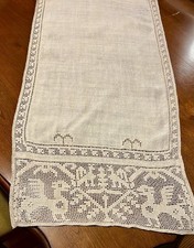 Runner da tavolo bianco sporco