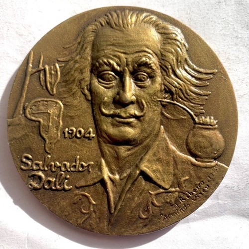 Medaglia bronzo salvador dalì - salvador,