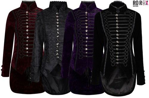 Cappotto donna velluto gotico