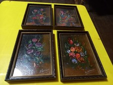 4 Quadretti Miniature Floreali