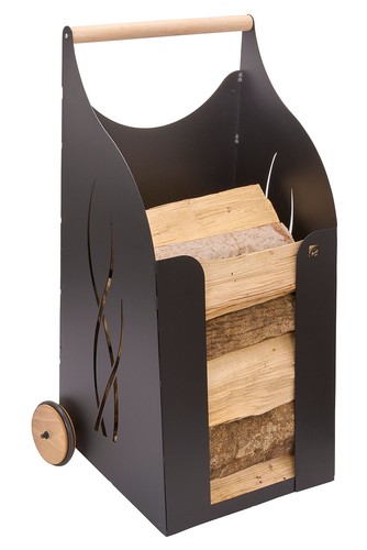 Carrello portalegna ruote - portalegna,