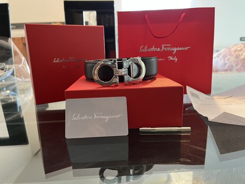 Cintura ferragamo nera con - ferragamo,