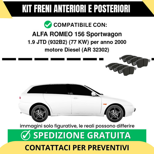 Pastiglie freno ant post - pastiglie, +