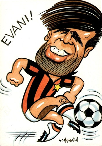 Cartolina caricatura calcio - cartolina,
