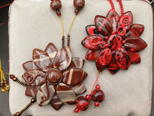 COLLANE FIORI ARTIGIANALI - TIPO FIMO - COPPIA