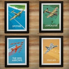 ROYAL AIR FORCE THEMED FRAMED PRINT