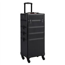 Valigia Trolley da Trucco 4 in 1 Make Up Beauty Case per Estetista Grande Nero