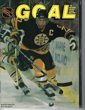 1990 11/14 Goal programma hockey Hartford Whalers Boston Bruins, Ray Bourque