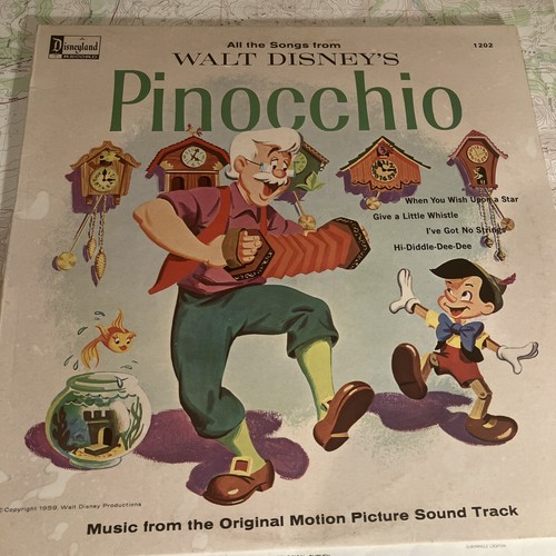 Walt disney pinocchio lp - pinocchio,