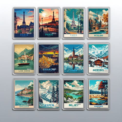 Acrylic travel city holiday - city,