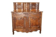 Credenza doppio corpo provenzale di fine 1800 in noce