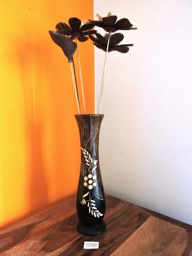 Vaso legno mango fiori - vaso, di