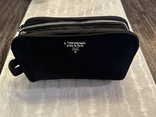 Borsa toilette uomo PRADA blu/nero