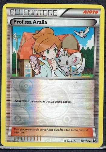 Carta pokemon prof ssa - pokemon, aralia