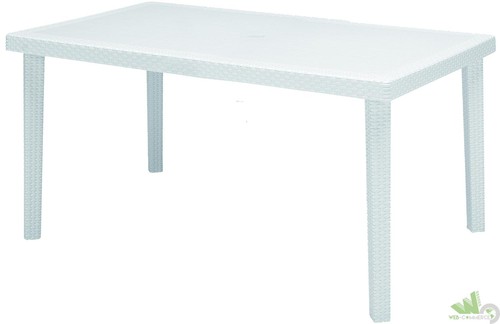 Tavolo resina effetto rattan - resina,