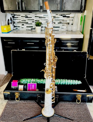 Sax soprano pearl white selmer - sax,