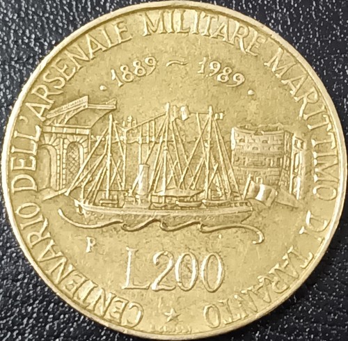 Italia moneta repubblica 200 - italia,