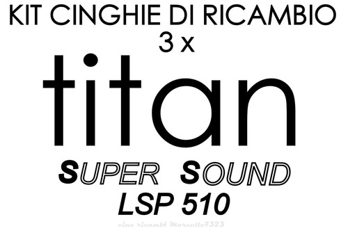 Kit cinghie ricambio 3 - 3, x