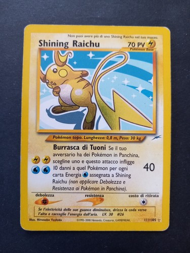 Carta pokemon shining raichu - pokemon,