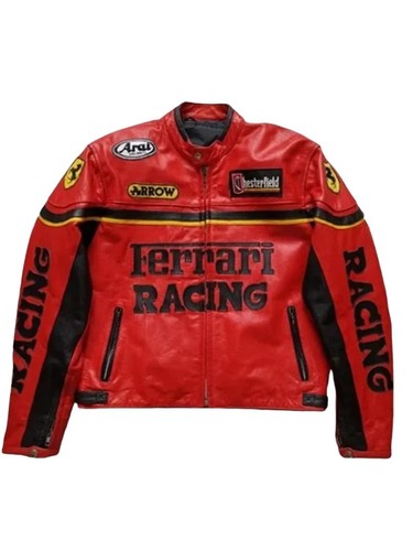 Giacca pelle ferrari racing - di,