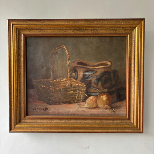 Quadro olio natura morta senza