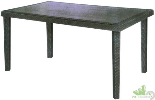 Tavolo resina effetto - resina, rattan