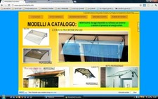 Pensilina Tettoia in policarbonato plexiglass - Pensilina in Ferro su misura