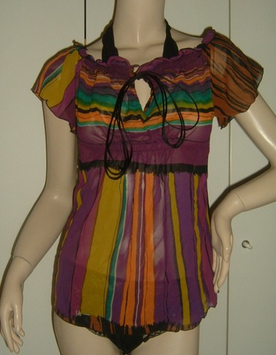 Blusa voile multicolore - voile,