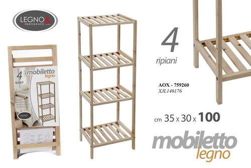Scaffale mobiletto legno - scaffale,